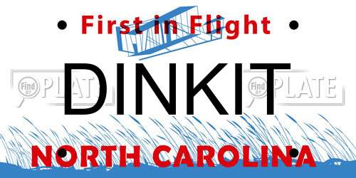 DINKIT North Carolina License Plate