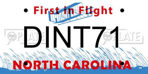 DINT71 North Carolina License Plate