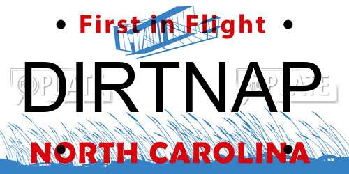 DIRTNAP North Carolina License Plate