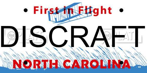 DISCRAFT North Carolina License Plate
