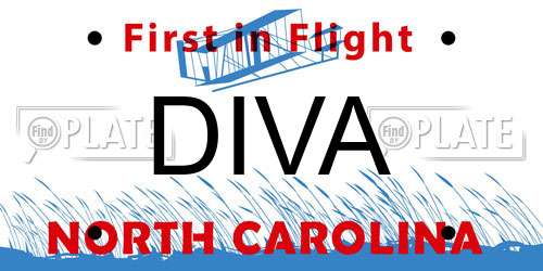 DIVA North Carolina License Plate