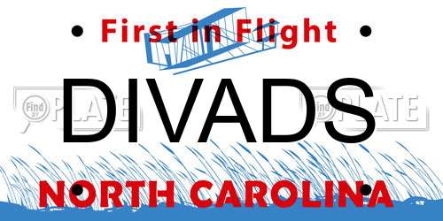 DIVADS North Carolina License Plate