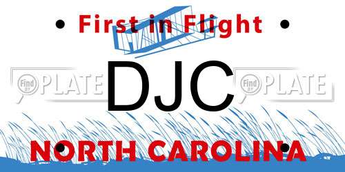 DJC North Carolina License Plate
