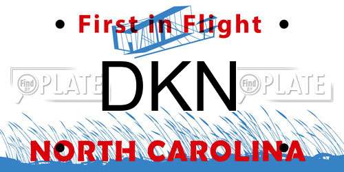 DKN North Carolina License Plate