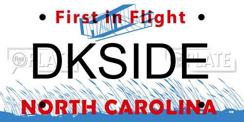 DKSIDE North Carolina License Plate