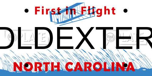 DLDEXTER North Carolina License Plate