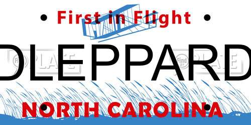 DLEPPARD North Carolina License Plate