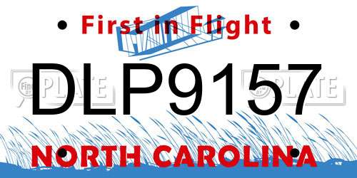 DLP9157 North Carolina License Plate