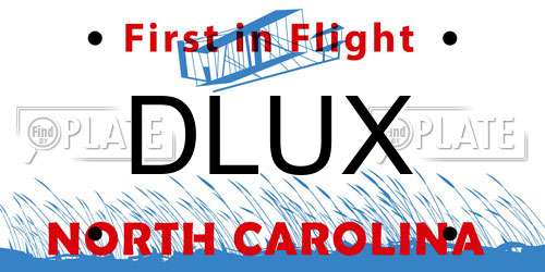 DLUX North Carolina License Plate