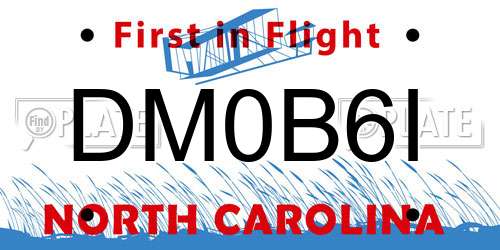 DM0B6I North Carolina License Plate