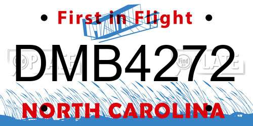 DMB4272 North Carolina License Plate