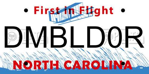 DMBLD0R North Carolina License Plate
