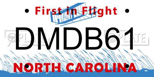 DMDB61 North Carolina License Plate