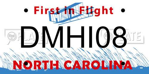 DMHI08 North Carolina License Plate