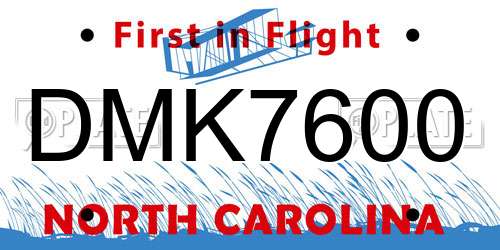 DMK7600 North Carolina License Plate
