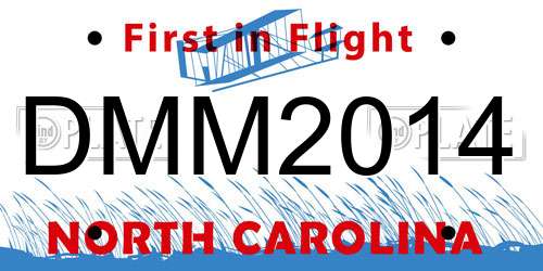 DMM2014 North Carolina License Plate