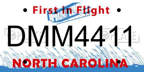DMM4411 North Carolina License Plate