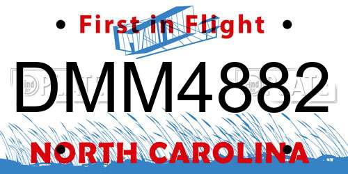 DMM4882 North Carolina License Plate