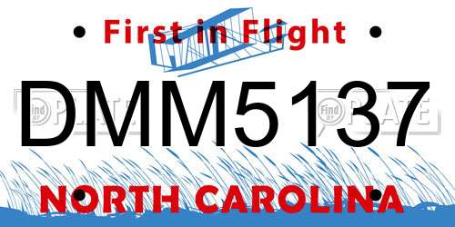 DMM5137 North Carolina License Plate