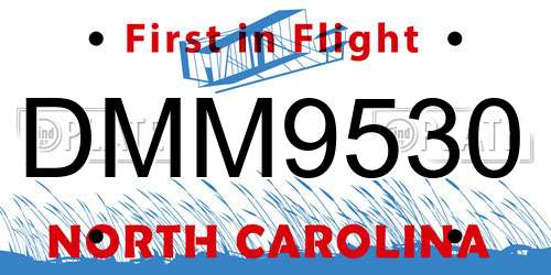 DMM9530 North Carolina License Plate