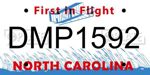 DMP1592 North Carolina License Plate
