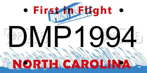 DMP1994 North Carolina License Plate