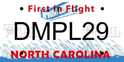 DMPL29 North Carolina License Plate