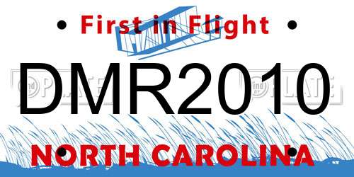 DMR2010 North Carolina License Plate