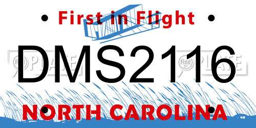 DMS2116 North Carolina License Plate