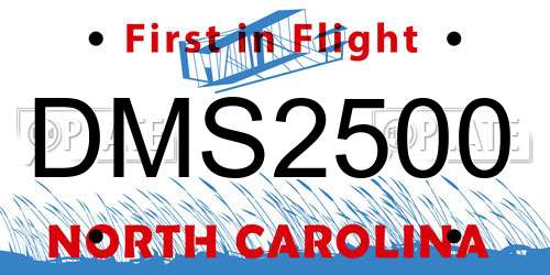 DMS2500 North Carolina License Plate