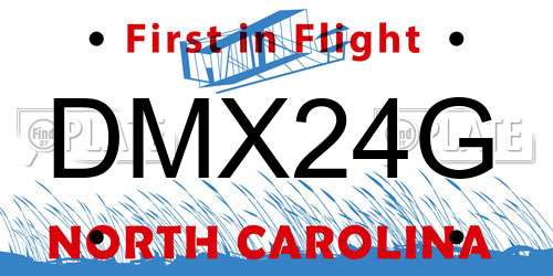 DMX24G North Carolina License Plate
