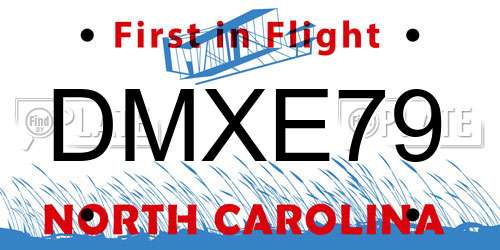 DMXE79 North Carolina License Plate