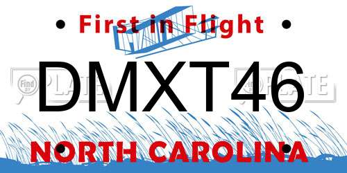 DMXT46 North Carolina License Plate