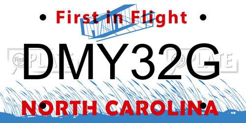 DMY32G North Carolina License Plate