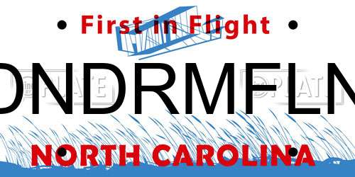 DNDRMFLN North Carolina License Plate