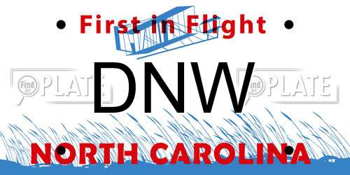 DNW North Carolina License Plate