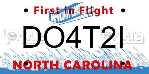DO4T2I North Carolina License Plate