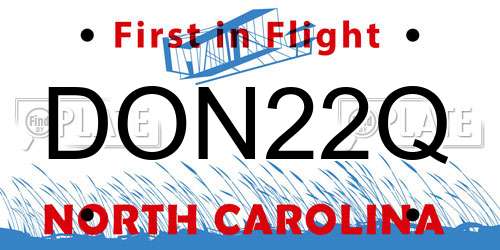 DON22Q North Carolina License Plate