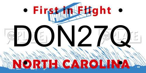 DON27Q North Carolina License Plate