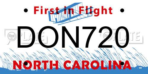DON720 North Carolina License Plate