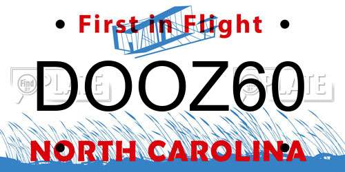 DOOZ60 North Carolina License Plate