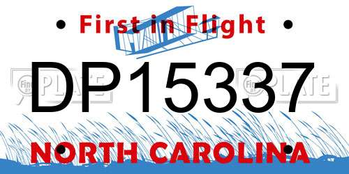 DP15337 North Carolina License Plate