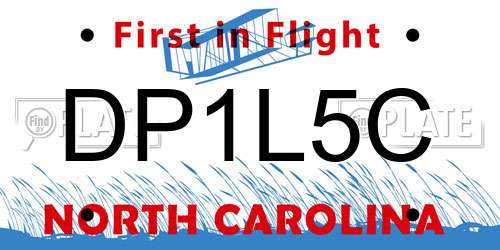 DP1L5C North Carolina License Plate
