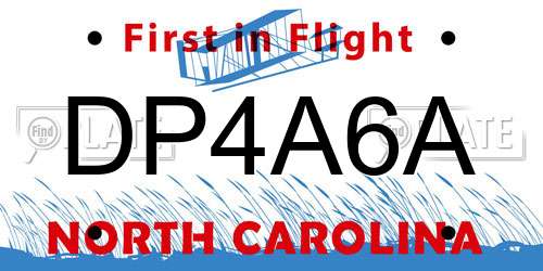 DP4A6A North Carolina License Plate