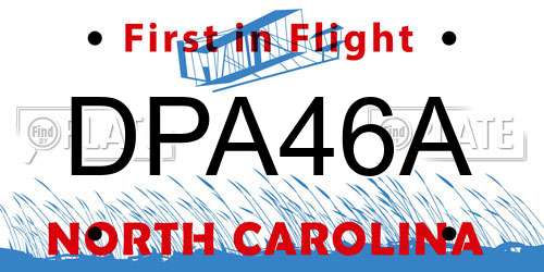 DPA46A North Carolina License Plate