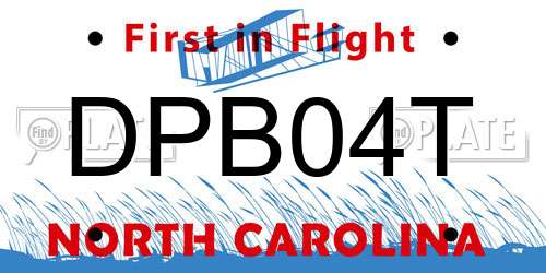 DPB04T North Carolina License Plate