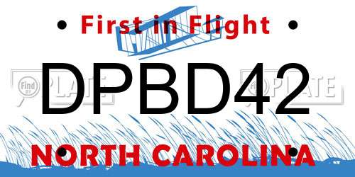 DPBD42 North Carolina License Plate
