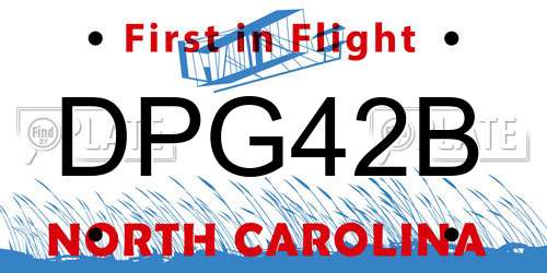 DPG42B North Carolina License Plate