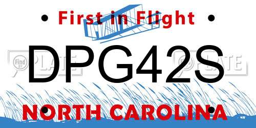 DPG42S North Carolina License Plate