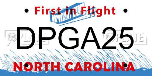 DPGA25 North Carolina License Plate